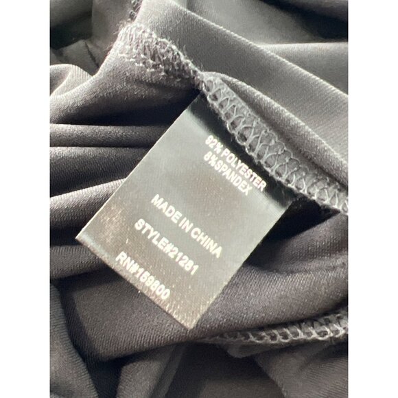 Antthony Embellished Long Sleeve Heat Seal Shirt Size XL Black Silver Chic NEW - Picture 7 of 8